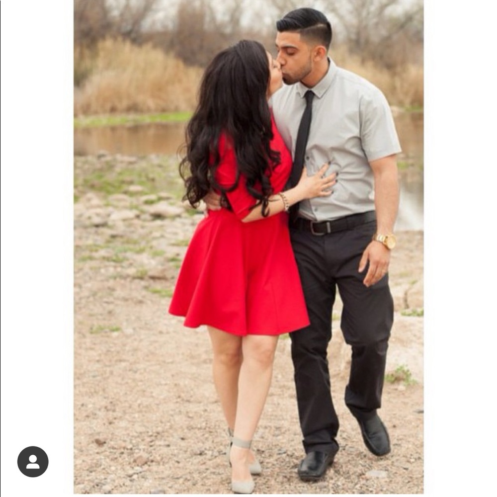 Red Shift dress